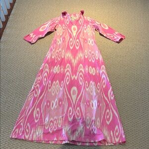 Bibi Hannm Pink Patterned Maxi Dress
